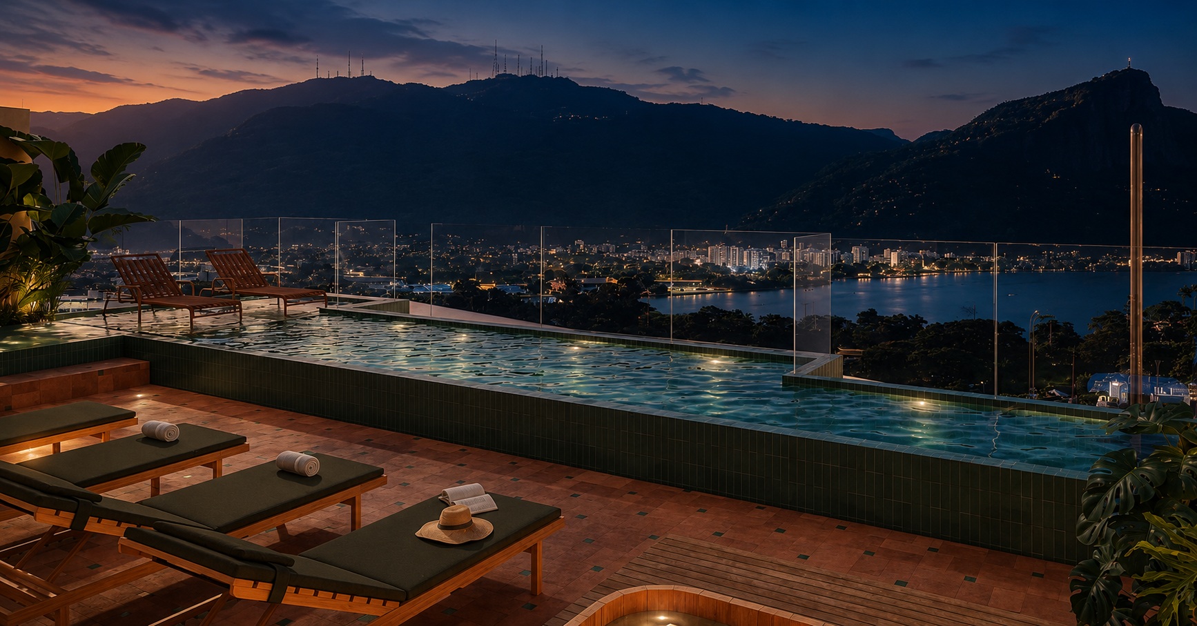 Piscina rooftop Parque Studios Ipanema